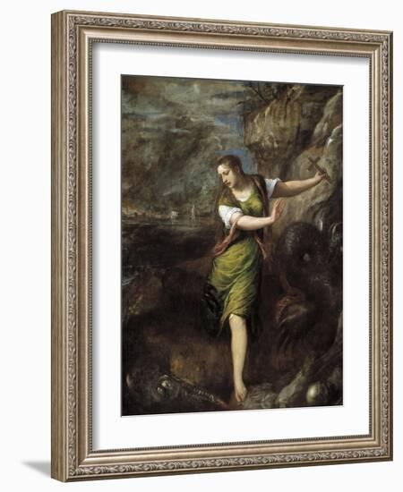 Saint Margaret, C. 1565-Titian (Tiziano Vecelli)-Framed Giclee Print