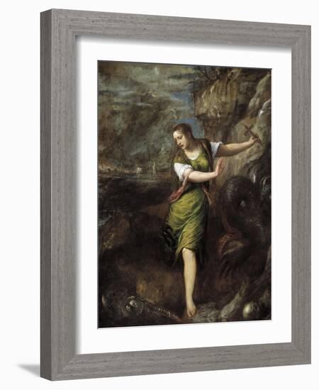 Saint Margaret, C. 1565-Titian (Tiziano Vecelli)-Framed Giclee Print