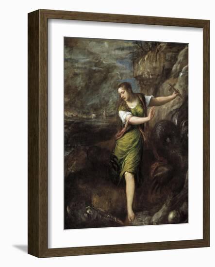 Saint Margaret, C. 1565-Titian (Tiziano Vecelli)-Framed Giclee Print