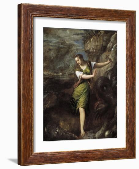 Saint Margaret, C. 1565-Titian (Tiziano Vecelli)-Framed Giclee Print