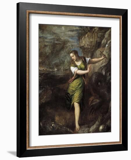 Saint Margaret, C. 1565-Titian (Tiziano Vecelli)-Framed Giclee Print