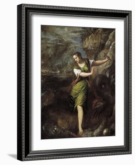 Saint Margaret, C. 1565-Titian (Tiziano Vecelli)-Framed Giclee Print