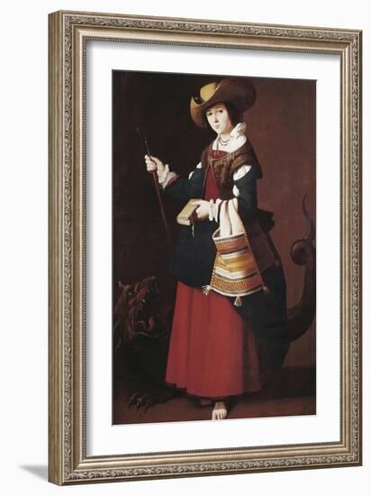 Saint Margaret-Francisco de Zurbarán-Framed Art Print