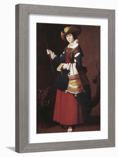 Saint Margaret-Francisco de Zurbarán-Framed Art Print