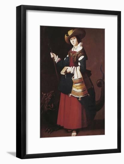 Saint Margaret-Francisco de Zurbarán-Framed Art Print