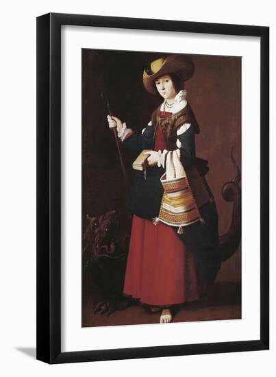 Saint Margaret-Francisco de Zurbarán-Framed Art Print