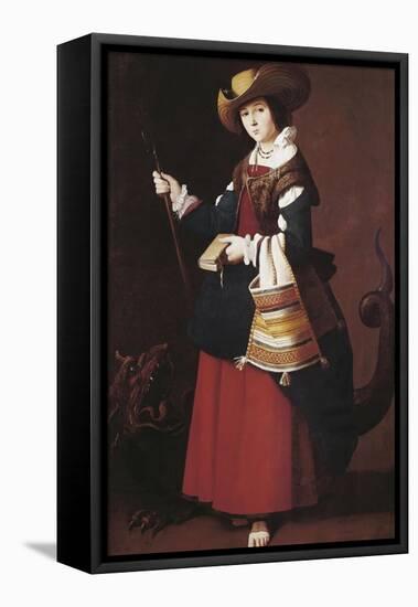 Saint Margaret-Francisco de Zurbarán-Framed Stretched Canvas