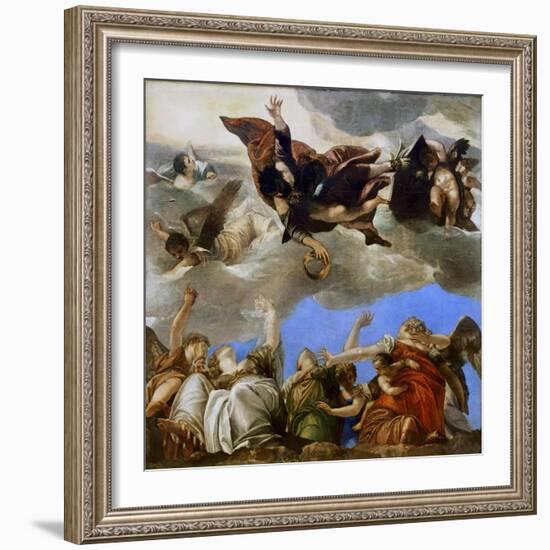 Saint Mark Rewarding the Theological Virtues-Paolo Veronese-Framed Giclee Print