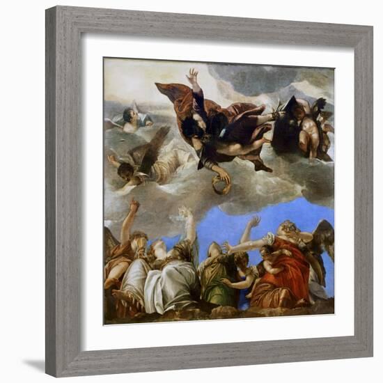 Saint Mark Rewarding the Theological Virtues-Paolo Veronese-Framed Giclee Print