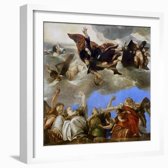 Saint Mark Rewarding the Theological Virtues-Paolo Veronese-Framed Giclee Print