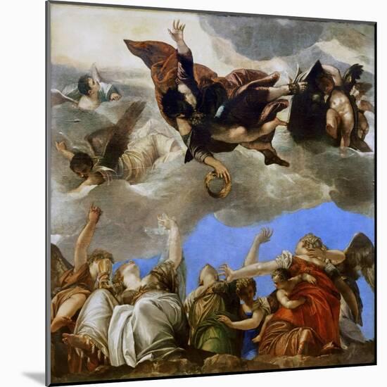 Saint Mark Rewarding the Theological Virtues-Paolo Veronese-Mounted Giclee Print