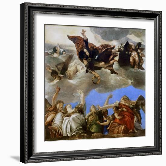 Saint Mark Rewarding the Theological Virtues-Paolo Veronese-Framed Giclee Print