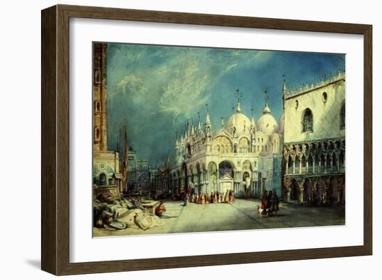 Saint Mark's Square, Venice, Italy, Watercolour (Theatrical Backdrop Design)-William Wyld-Framed Giclee Print