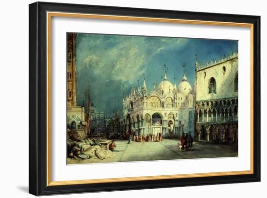 Saint Mark's Square, Venice, Italy, Watercolour (Theatrical Backdrop Design)-William Wyld-Framed Giclee Print