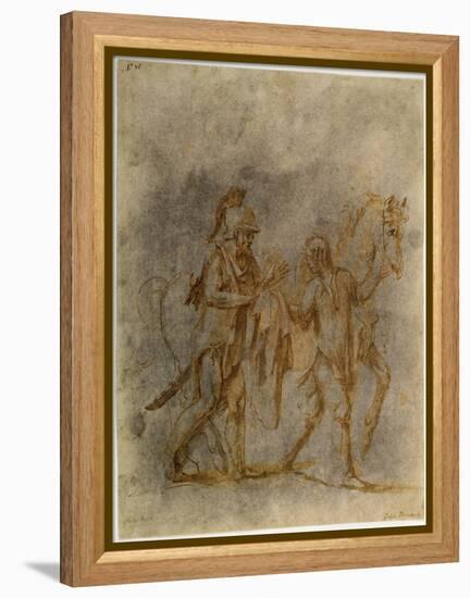'Saint Martin and a Beggar', early 16th century-Giulio Romano-Framed Premier Image Canvas
