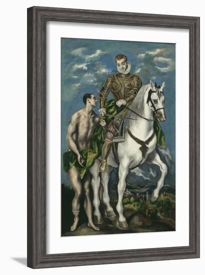 Saint Martin and the Beggar, 1597-1600-El Greco-Framed Giclee Print