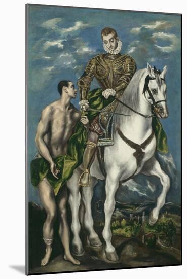 Saint Martin and the Beggar, 1597-1600-El Greco-Mounted Giclee Print