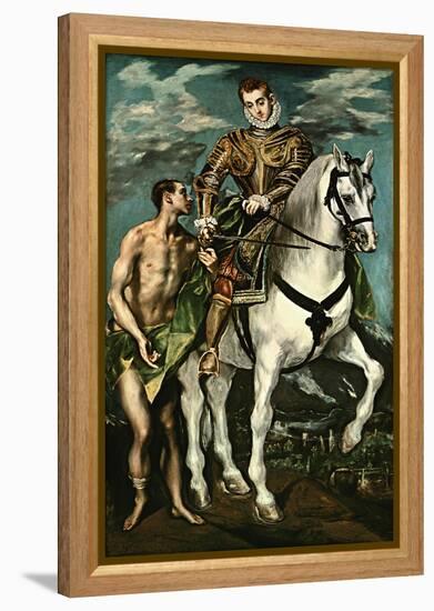 Saint Martin and the Beggar, 1600/14-El Greco-Framed Premier Image Canvas