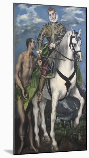 Saint Martin and the Begger 1597-99-El Greco-Mounted Art Print