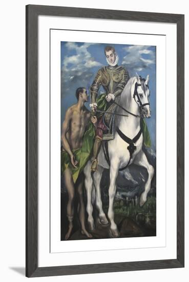 Saint Martin and the Begger, c.1597-99-El Greco-Framed Giclee Print