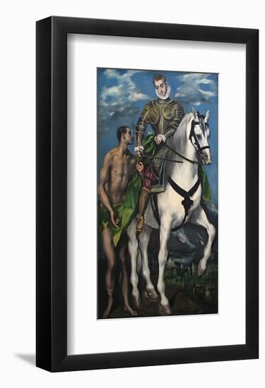 Saint Martin and the Begger, c.1597-99-El Greco-Framed Art Print