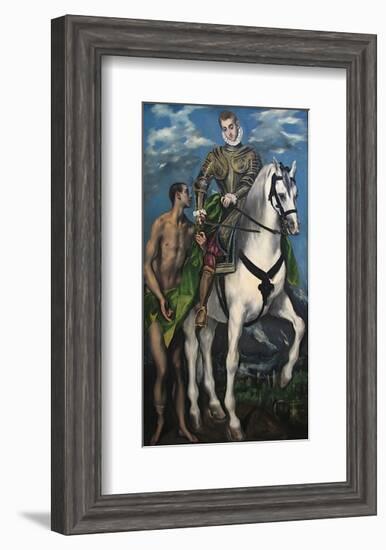 Saint Martin and the Begger, c.1597-99-El Greco-Framed Art Print