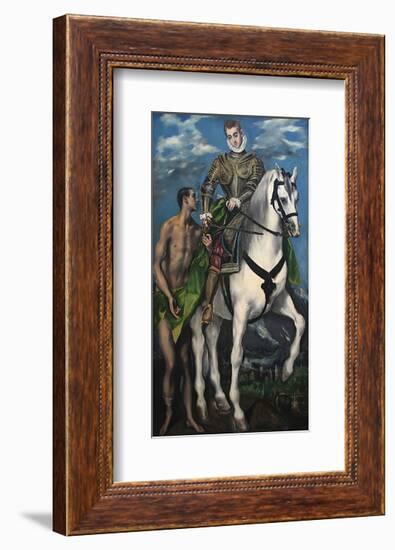 Saint Martin and the Begger, c.1597-99-El Greco-Framed Art Print