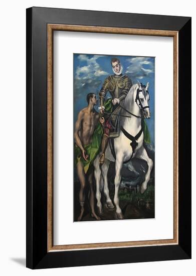 Saint Martin and the Begger, c.1597-99-El Greco-Framed Art Print