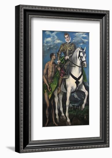 Saint Martin and the Begger, c.1597-99-El Greco-Framed Art Print