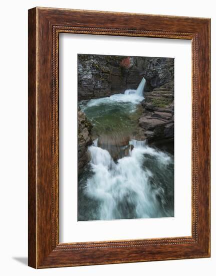 Saint Mary Falls, Glacier National Park.-Alan Majchrowicz-Framed Photographic Print