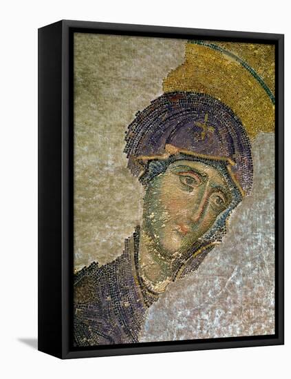 Saint Mary, from the Deesis in the North Gallery, Byzantine Mosaic, 12th Century-null-Framed Premier Image Canvas