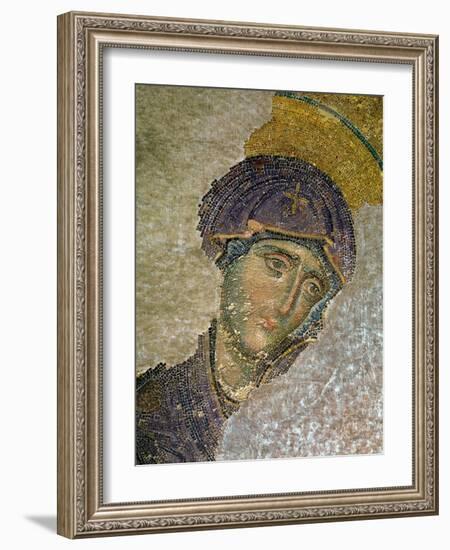 Saint Mary, from the Deesis in the North Gallery, Byzantine Mosaic, 12th Century-null-Framed Giclee Print