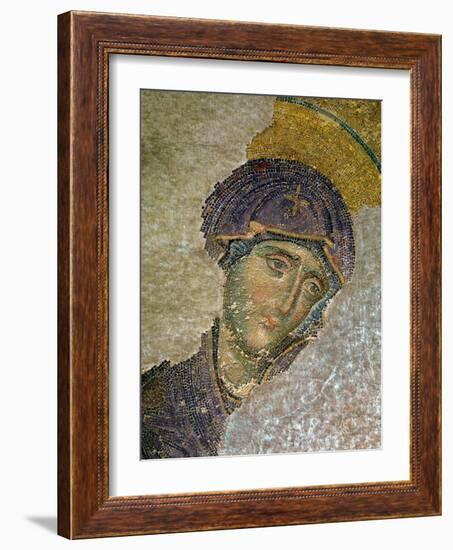 Saint Mary, from the Deesis in the North Gallery, Byzantine Mosaic, 12th Century-null-Framed Giclee Print