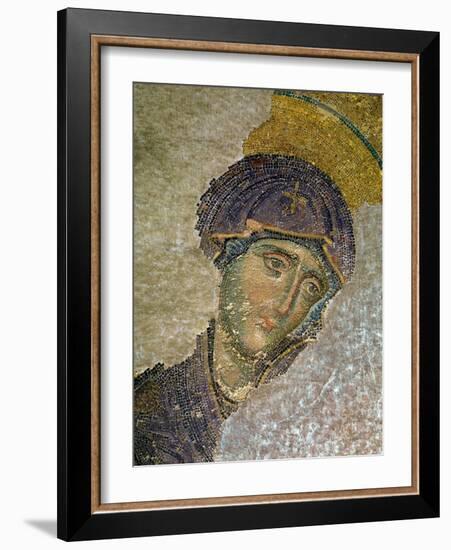 Saint Mary, from the Deesis in the North Gallery, Byzantine Mosaic, 12th Century-null-Framed Giclee Print