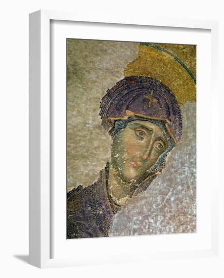 Saint Mary, from the Deesis in the North Gallery, Byzantine Mosaic, 12th Century-null-Framed Giclee Print