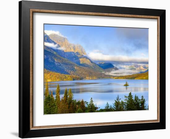 Saint Mary Lake and Wild Goose Island, Glacier National Park, Montana, USA-Jamie & Judy Wild-Framed Photographic Print