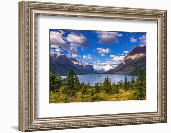 Saint Mary Lake and Wild Goose Island, Glacier National Park, Montana-Russ Bishop-Framed Photographic Print