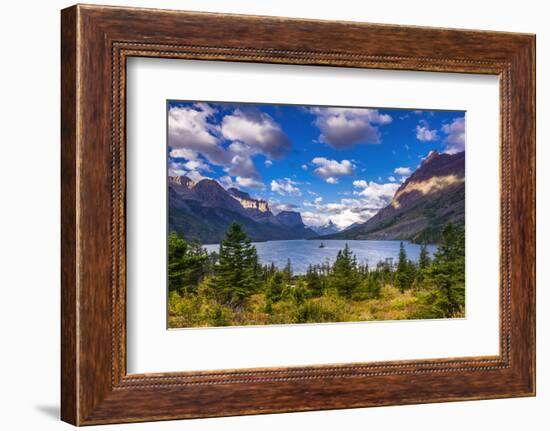 Saint Mary Lake and Wild Goose Island, Glacier National Park, Montana-Russ Bishop-Framed Photographic Print