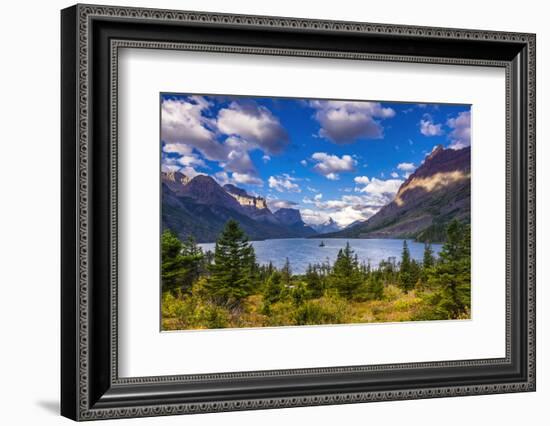 Saint Mary Lake and Wild Goose Island, Glacier National Park, Montana-Russ Bishop-Framed Photographic Print