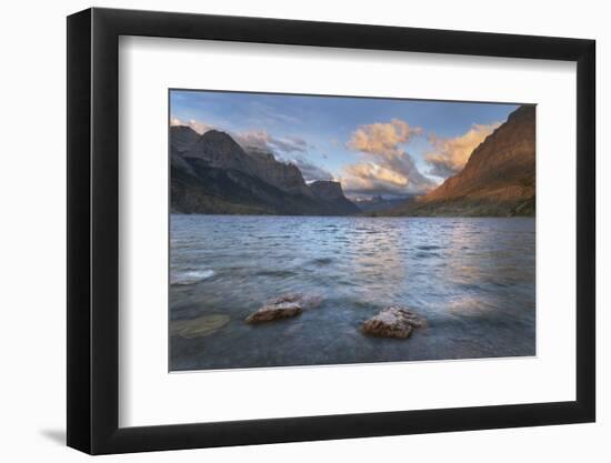 Saint Mary Lake at sunrise, Glacier National Park, Montana.-Alan Majchrowicz-Framed Photographic Print