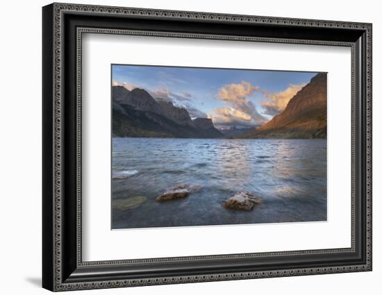 Saint Mary Lake at sunrise, Glacier National Park, Montana.-Alan Majchrowicz-Framed Photographic Print