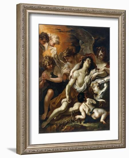 Saint Mary Magdalen Surrounded by Angels-Sebastiano Ricci-Framed Giclee Print