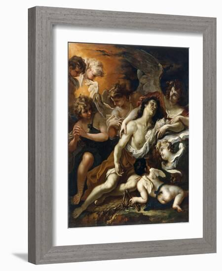 Saint Mary Magdalen Surrounded by Angels-Sebastiano Ricci-Framed Giclee Print