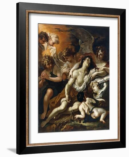 Saint Mary Magdalen Surrounded by Angels-Sebastiano Ricci-Framed Giclee Print