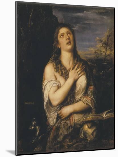 Saint Mary Magdalen-Titian (Tiziano Vecelli)-Mounted Art Print