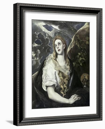 Saint Mary Magdalene in Penitence-El Greco-Framed Giclee Print