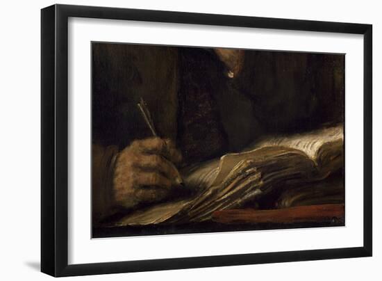 Saint Mathieu et l'Ange-Rembrandt van Rijn-Framed Giclee Print