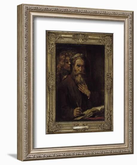 Saint Mathieu et l'Ange-Rembrandt van Rijn-Framed Giclee Print