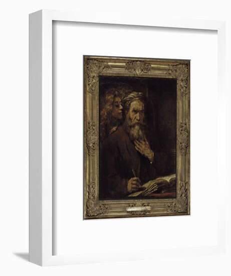 Saint Mathieu et l'Ange-Rembrandt van Rijn-Framed Giclee Print