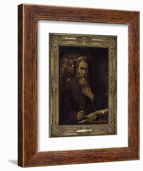 Saint Mathieu et l'Ange-Rembrandt van Rijn-Framed Giclee Print